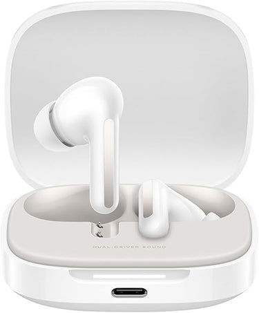 Xiaomi Redmi Buds 6 - Auriculares inalámbrico, cancelación de Ruido, Ligero, 10 Horas de autonomía y 42 Horas con el Estuche de Carga, Bluetooth, Blanco (Versión ES)